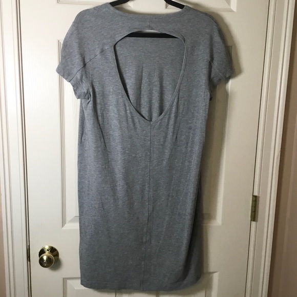Lululemon Day Tripper Heathered Gray Open Back Casual Dress - 6 - Picture 7 of 9